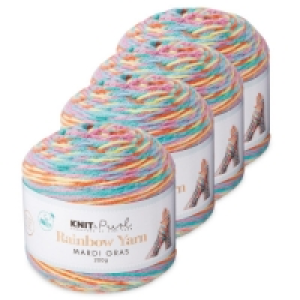 Aldi  Mardi Gras Rainbow Yarn 4 Pack