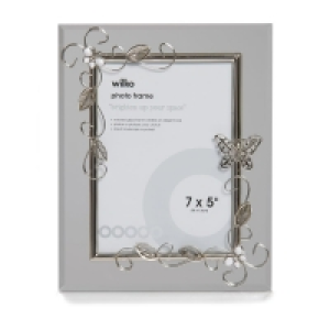 Wilko Silver Butterfly Detail Photo Frame 7 x 5 Inch £7.00