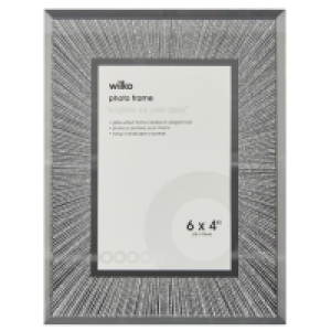 Wilko Silver Glitter Photo Frame 6 x 4 Inch £3.00