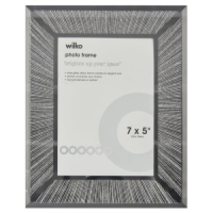 Wilko Silver Glitter Photo Frame 7 x 5 Inch £4.50