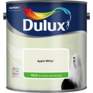 Wilko  Dulux Natural Hints Apple White Silk Emulsion Pain t 2.5L
