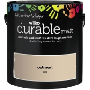 Wilko  Wilko Durable Oatmeal Matt Emulsion Paint 2.5L Oatmeal 2.5L
