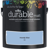 Wilko  Wilko Durable Moody Blue Matt Emulsion Paint 2.5L