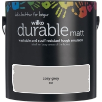 Wilko  Wilko Durable Cosy Grey Matt Emulsion Paint 2.5L