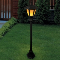 QDStores  Bright Garden Solar Flame Lamp Post Light