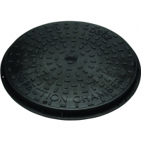 Wickes  Wickes Black Drain Chamber Cover & Frame - 450mm