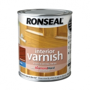 Ronseal Interior Varnish - Satin Medium Oak 750ml &pound;19.00