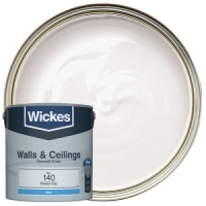 Wickes Powder Grey - No. 140 Vinyl Matt Emulsion Paint - 2.5 £12.00