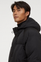 HM   Long hooded down jacket