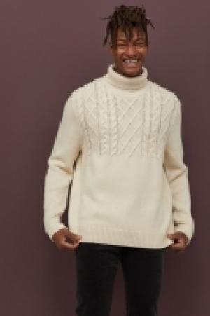  Knitted polo-neck jumper £17.00