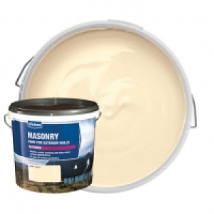 Wickes Textured Masonry Paint - Soft Sand 5L £5.00
