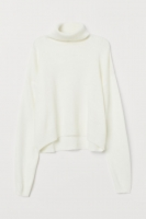  Knitted polo-neck jumper £9.00