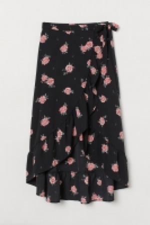 HM   Crêpe wrapover skirt