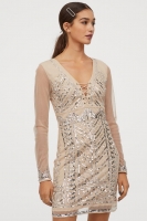HM   Mesh dress with sequins