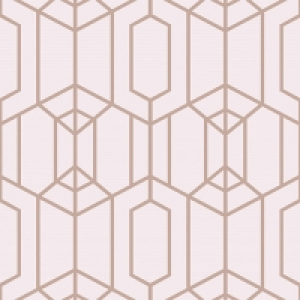Superfresco Easy Albany Geo Wallpaper Pink - 10m £12.50