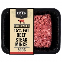 Ocado  Eden Beef Steak Mince 15% Fat 500g
