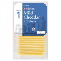 Iceland  Iceland British 10 Mild Cheddar Cheese Slices 250g