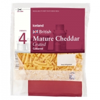 Iceland  Iceland British Mature Cheddar Grated Coloured Cheese 250g