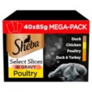 Sheba Select Slices Poultry in Gravy Adult Cat Food Pouches