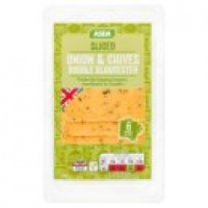 Asda 6 Onion & Chives Double Gloucester Cheese Slices