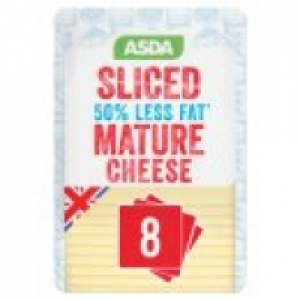 Asda 8 50% Less Fat Mature Cheese Slices
