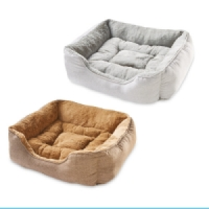 Aldi  Small Plush Pet Bed Herringbone