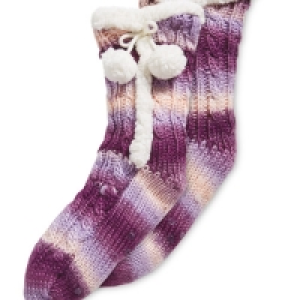 Purple Ladies Boot Socks