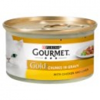 Asda Gourmet Gold Chicken and Liver in Gravy Adult Cat Food Tin