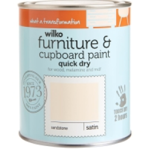 Wilko Sandstone Quick Dry Satin Furniture and Cupb oard Pain £8.00