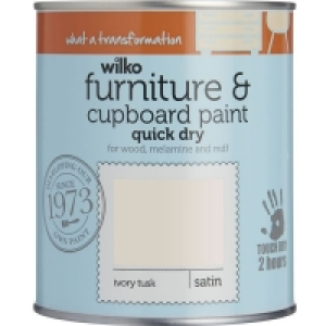 Wilko Ivory Tusk Quick Dry Satin Furniture and Cup board Pai £8.00