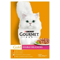 Wilko  Gourmet Gold Double Delicacies Adult Tinned Cat Food 12 x 85