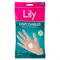 Poundland  Lily Vinyl Disposbable Gloves 20 Pack