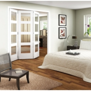 Wickes Ashton Internal Folding Door White Glazed 4 Lite 3 Do £730.00