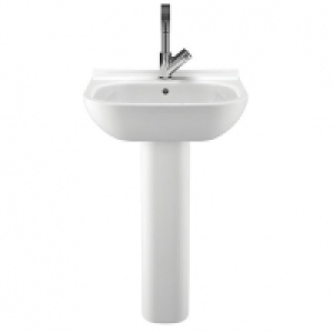 Wickes Vieste Ceramic Basin with Full Pedestal - 550mm &pound;121.00