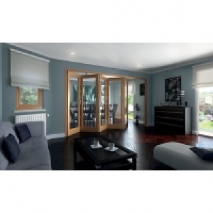 Wickes Ashton Internal Folding Door Oak Veneer Glazed 1 Lite £1,200.00