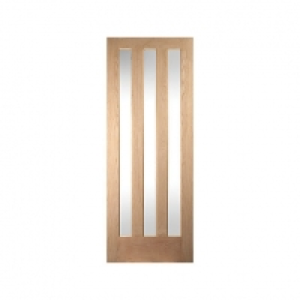 Jeld-Wen Aston Clear Glazed Oak 3 Lite Internal Door - 1981m £205.00
