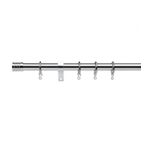 Wickes  Universal Curtain Pole with Stud Finials - Chrome 28mm x 1.2