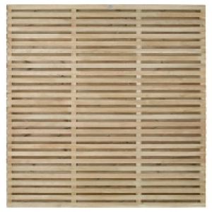 Forest Garden Contemporary Double Slatted Fence Panel - 6ft  £65.00