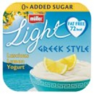 Muller Light Fat Free Greek Style Lemon Yogurts