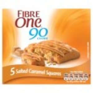 Asda Fibre One 90 Calorie Salted Caramel Square Bars 5 Pack