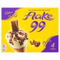 Asda Cadbury 4 Flake Ice Cream Cones