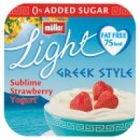 Asda Muller Light Fat Free Greek Style Strawberry Yogurts