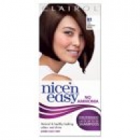 Asda Nicen Easy Non Permanent Hair Dye No Ammonia Dark Warm Brown 82