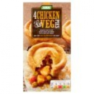 Asda 4 Chicken & Veg Pies