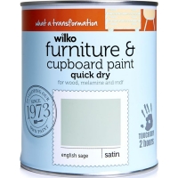 Wilko  Wilko English Sage Quick Dry Satin Furniture and Cupboard Pa