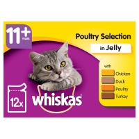 Wilko  Whiskas 11+ Super Senior Cat Food Pouches Poultry Selection 