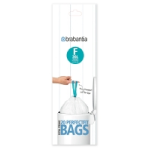 Partridges Brabantia Brabantia Perfect Fit Bin Liners, Code F, 20 Litres, Box of 