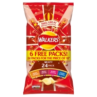 Iceland  Walkers Meaty Variety Crisps 24x25g