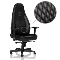 Overclockers Noblechairs noblechairs ICON Top Grain Leather Gaming Chair - Black