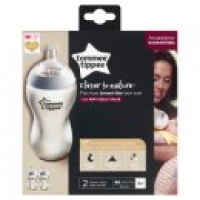 Asda Tommee Tippee Closer to Nature 2 Feeding Bottles Med Flow 3m+